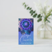 Blue Lotus Mandala Visitenkarte (Stehend Vorderseite)
