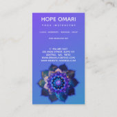 Blue Lotus Mandala Visitenkarte (Rückseite)