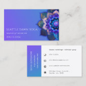 Blue Lotus Mandala Visitenkarte (Vorne/Hinten)