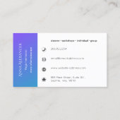 Blue Lotus Mandala Visitenkarte (Rückseite)