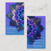 Blue Lotus Mandala Visitenkarte (Vorne/Hinten)