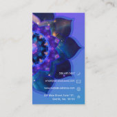 Blue Lotus Mandala Visitenkarte (Rückseite)