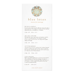Blue Lotus Massage Therapeut Preisliste Menü