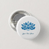 Blue Lotus Mind Body Spirit Personalisiert Button (Vorne & Hinten)
