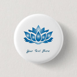 Blue Lotus Mind Body Spirit Personalisiert Button