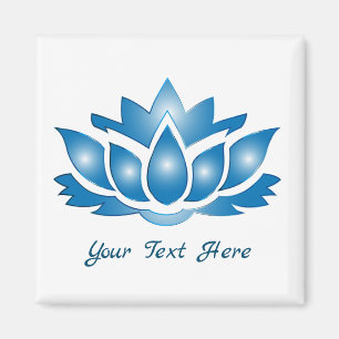 Blue Lotus Mind Body Spirit Personalisiert Magnet
