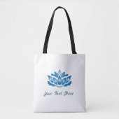 Blue Lotus Mind Body Spirit Personalisiert Tote Ba Tasche (Vorderseite)