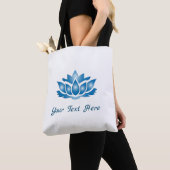 Blue Lotus Mind Body Spirit Personalisiert Tote Ba Tasche (Von Nahem)