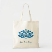Blue Lotus Mind Body Spirit Personalisiert Tote Ba Tragetasche (Vorne)