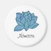 Blue Lotus Namaste Magnet (Vorne)