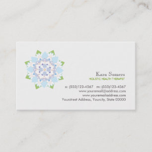 Blue Lotus Natural Health Heiler Business Card Visitenkarte