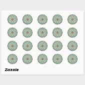 Blue Lotus Ribbon Mandala Sticker (Blatt)