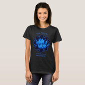 Blue Lotus Simplicity Inspirational Quote  T-Shirt (Vorne ganz)