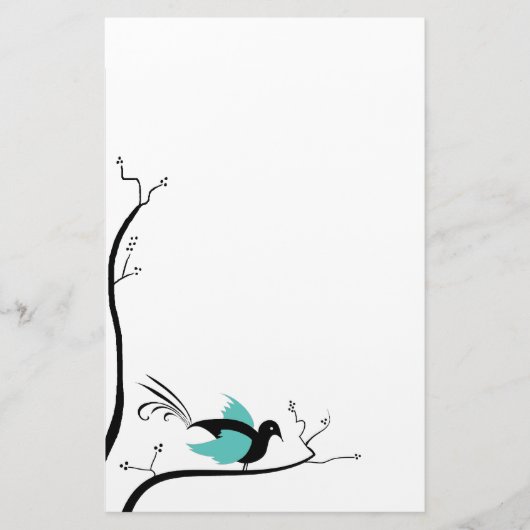 Blue Love Bird Briefpapier (Vorderseite)