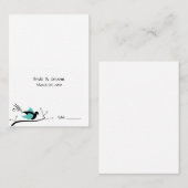 Blue Love Bird Hochzeitsplätze Platzkarte (Vorne/Hinten)