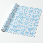 Blue Love bow Paper Geschenkpapier (Ungerollt)