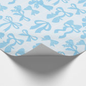 Blue Love bow Paper Geschenkpapier (Ecke)