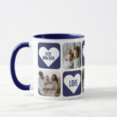 Blue Love Heart Photo Best Mom Ever Mug Tasse (Links)