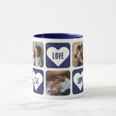 Blue Love Heart Photo Best Mom Ever Mug Tasse (Zentrum)