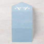 Blue Lovebird Blues All in One Wedite Einladung (Außenbereich)