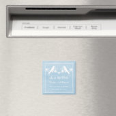 Blue Lovebird Floral Save the Date Magnet (In Situ (Geschirrspüler))