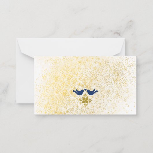 Blue Lovebirds Mexican Brautparty Rezept Mitteilungskarte (Rückseite)