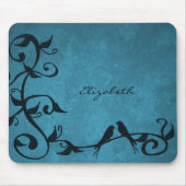 Blue Lovebirds Personalisiert Mouse Pad Mousepad (Vorne)