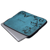 Blue Lovebirds Personalisierter Laptop-Sieb Laptopschutzhülle (Vorne Knopf)