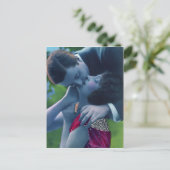 Blue Lovers in Paris Postkarte (Stehend Vorderseite)
