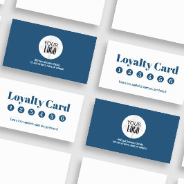 Blue Loyalty Business Logo Treuekarte