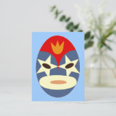 Blue Lucha Libre Mask Postkarte (Stehend Vorderseite)