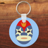 Blue Lucha Libre Mask Schlüsselanhänger (Vorderseite)