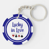 Blue Lucky in Liebe Poker Casino Lucca Schlüsselanhänger (Rückseite)