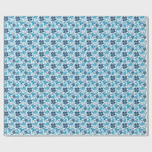 Blue Lucky Kleeblatts Clover St Patrick`s Day Geschenkpapier (Flach)