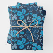 Blue Lucky Kleeblatts Clover St Patrick`s Day Geschenkpapier Set (Beispiel)