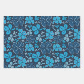 Blue Lucky Kleeblatts Clover St Patrick`s Day Geschenkpapier Set (Vorderseite)