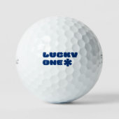 Blue Lucky one Golf Ball (Vorderseite)
