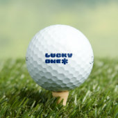 Blue Lucky one Golf Ball (Insitu T-Shirt)