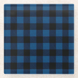 Blue Lumberjack Plaid Glasuntersetzer