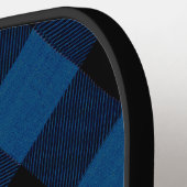 Blue Lumberjack Plaid Pickleball Schläger (Linke Seite)