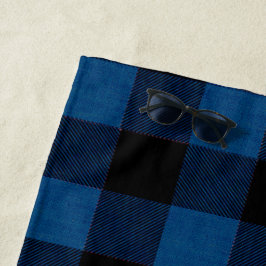 Blue Lumberjack Plaid Strandtuch