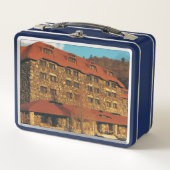 Blue Lunch Box mit Grove Park Inn Foto (Vorderseite)