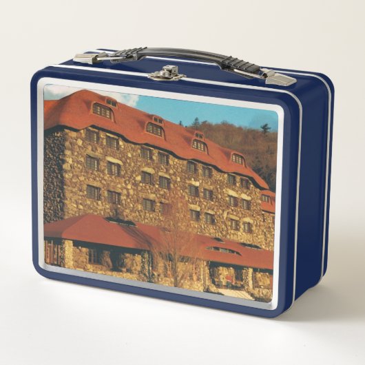 Blue Lunch Box mit Grove Park Inn Foto (Vorderseite)