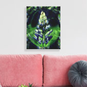 Blue Lupine Abstrakte Blume Art Leinwanddruck (Insitu (Wohnzimmer))