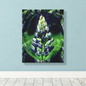 Blue Lupine Abstrakte Blume Art Leinwanddruck (Insitu (Holzboden))