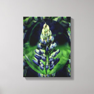 Blue Lupine Abstrakte Blume Art Leinwanddruck