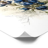 Blue Lupine Blume Art Print Poster (Ecke)