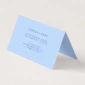 Blue Luxury Business Card Visitenkarten (Rückseite)