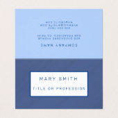 Blue Luxury Business Card Visitenkarten (Außenseite Aufgefaltet)