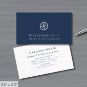 Blue Luxury Logo Visitenkarte